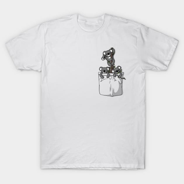 Pocket Koala Bears T-Shirt by Beka